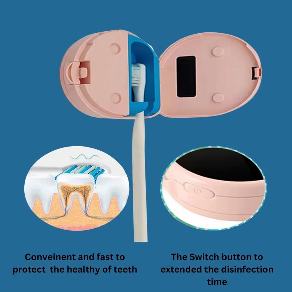 UV Toothbrush Sanitizer – Wall - Mountable & Rechargeable - Zoodo