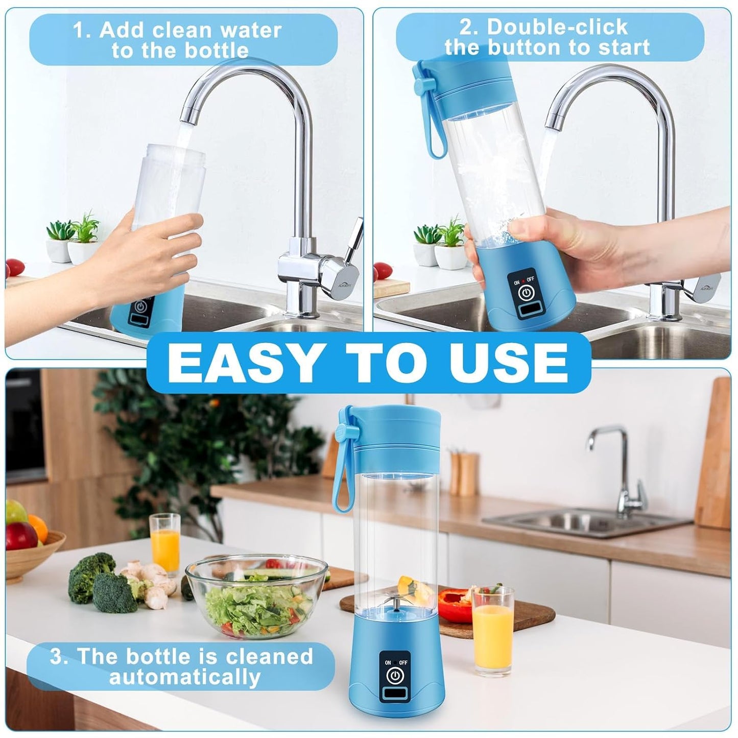 Portable USB Blender – Make Smoothies Anywhere, Anytime - Zoodo