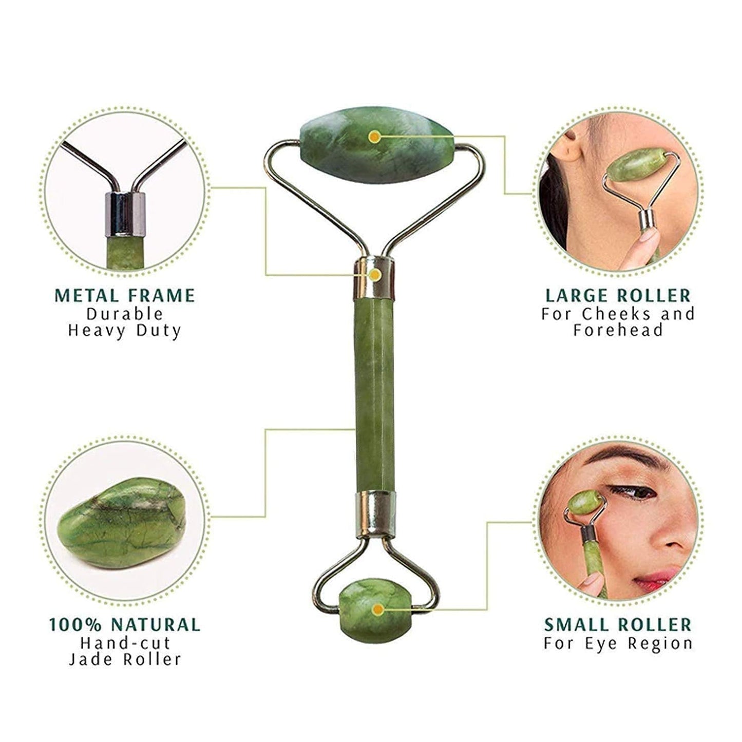 Jade Roller & Gua Sha Beauty Set - Zoodo