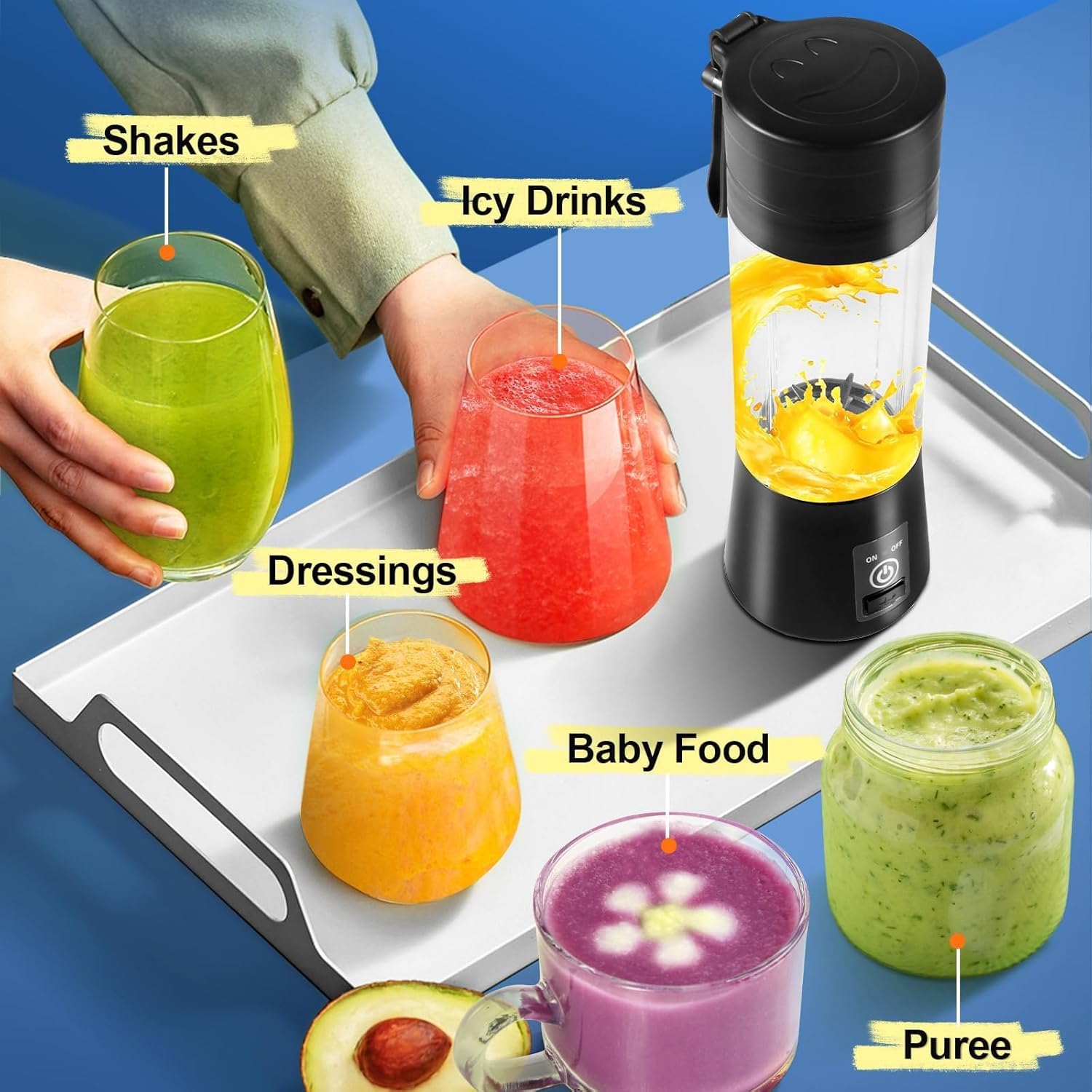 Portable USB Blender – Make Smoothies Anywhere, Anytime - Zoodo