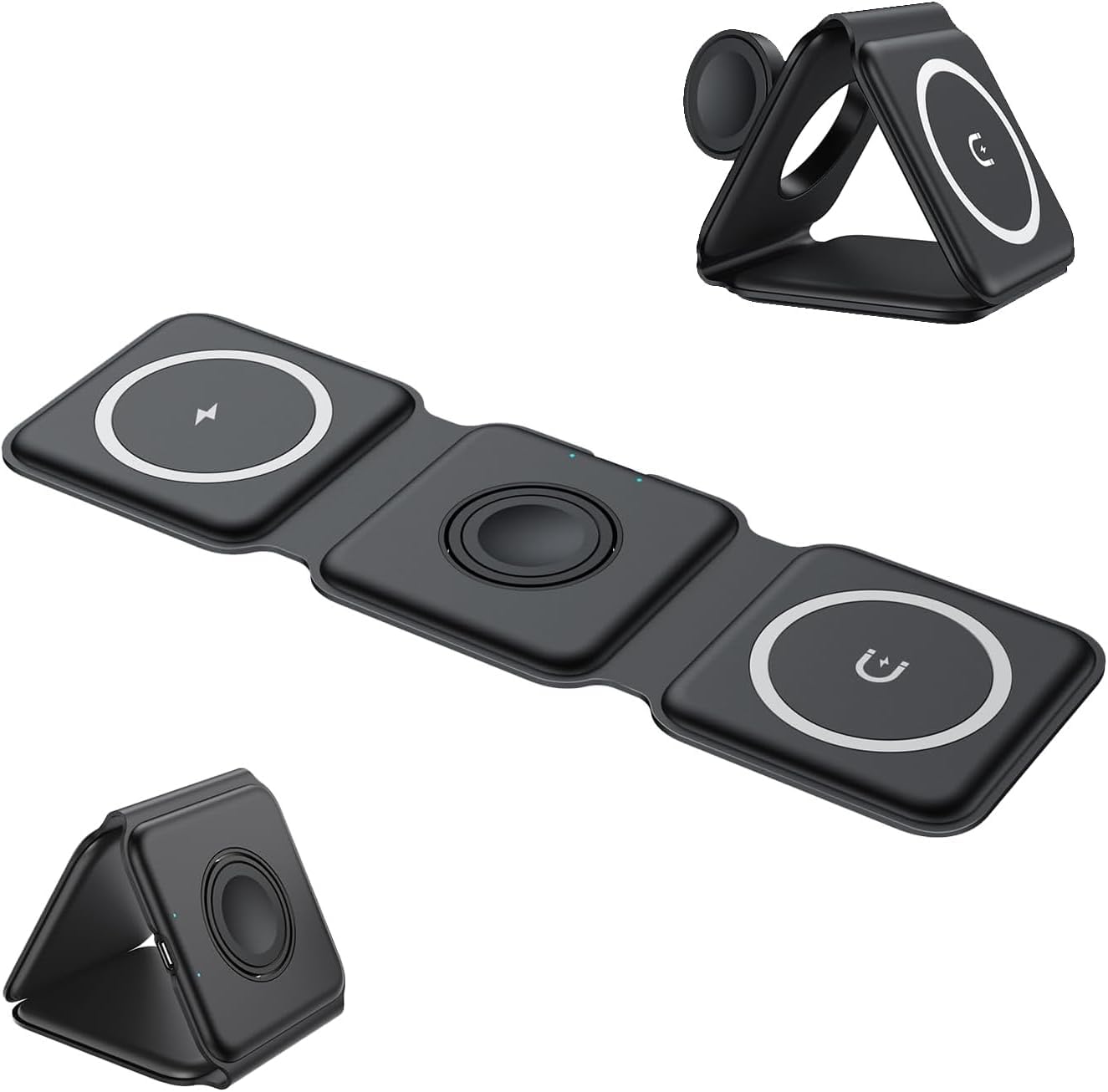 3 - in - 1 Wireless Magnetic Foldable Charging Pad – Fast Qi Charging for All Your Devices - Zoodo