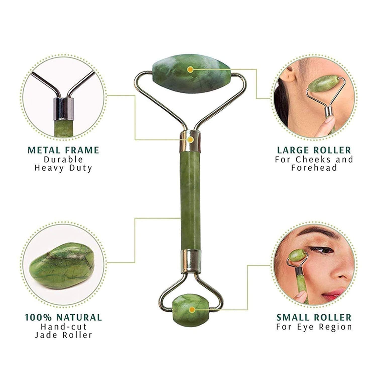 Jade Roller & Gua Sha Beauty Set - Zoodo