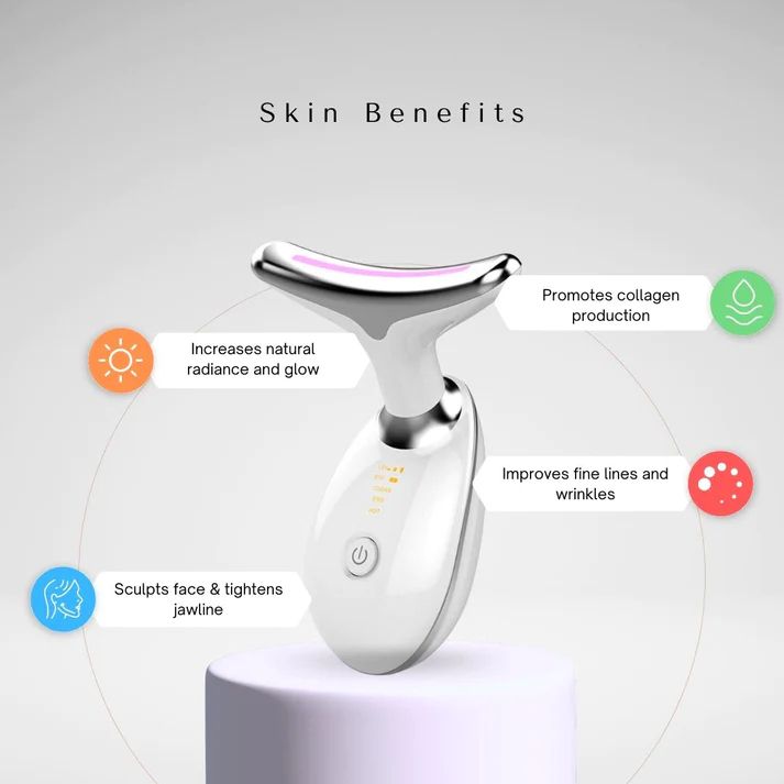LED Face & Neck Massager – Glow at Home with Therapy Massager - Zoodo